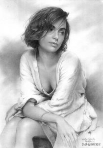 ​全是漂亮的美女素描，每一张都爱不释手