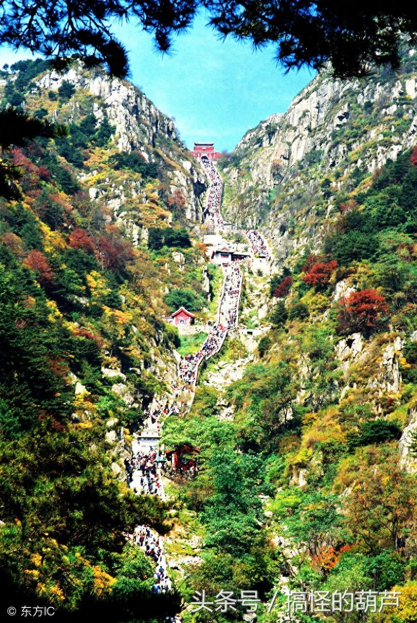 泰山登山盘路中最险要的一段，泰山主要标志之一十八盘