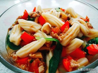 ​自从学会了猫耳朵面的做法，我家隔两天必做一次，香鲜劲道解馋