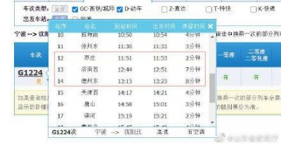 ​确诊病例所乘G1224列车停靠山东三站