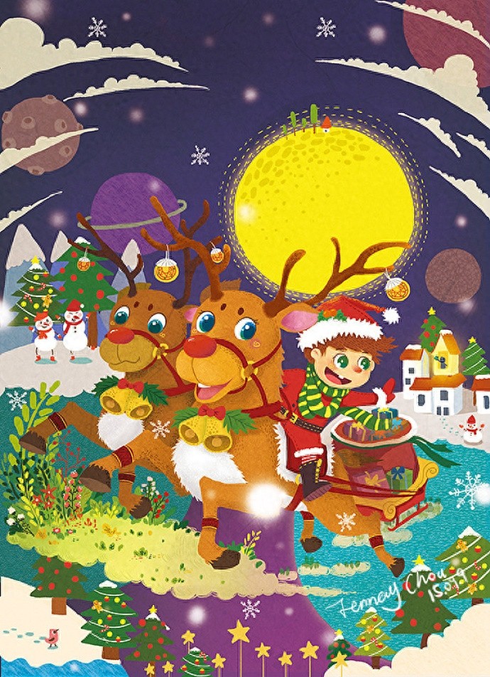 色彩丰富,形象可爱,一组超好看的森系插画作品