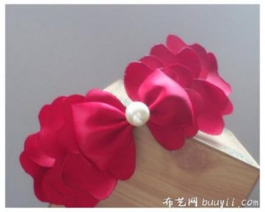 ​蝴蝶结发箍DIY教程 漂亮绸带发箍手工制作图解