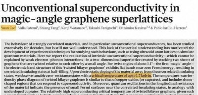 ​发现石墨烯超导的曹原，是否能获得中国第一个诺贝尔物理学奖呢？